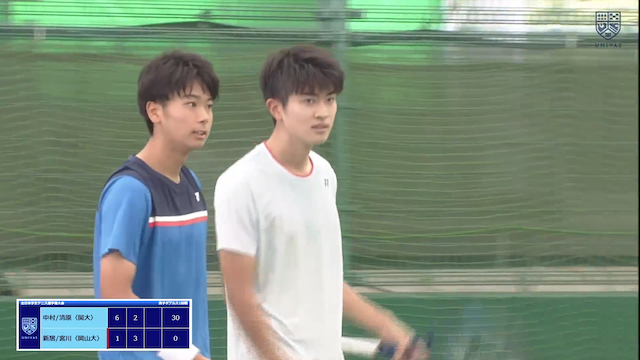 見逃し配信 全日本学生テニス選手権大会第9日 第14コート 男子シングルス4回戦 女子シングルス3回戦 男女ダブルス1回戦 Univas ユニバス